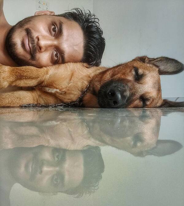 Pet Poster featuring the photograph The Friendship by Anunay Mistry