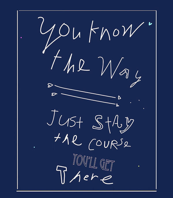 Navy Poster featuring the drawing You Know The Way by Ashley Rice