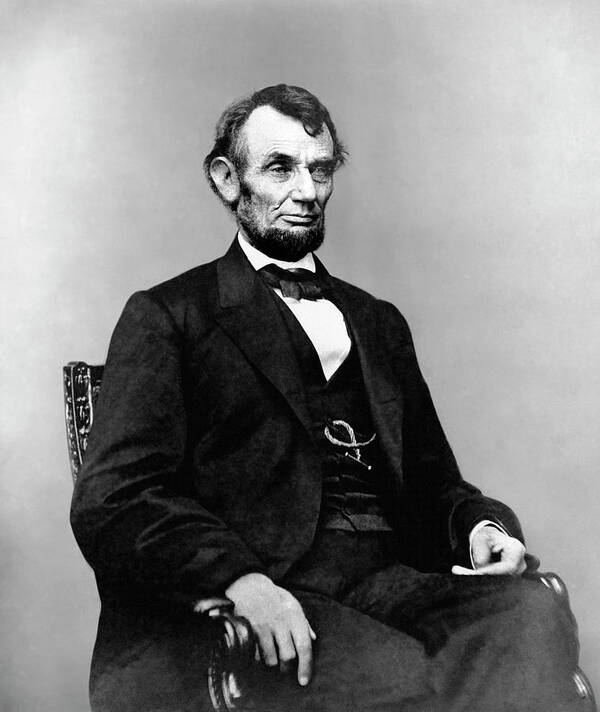 Abraham Lincoln Poster featuring the photograph President Lincoln #4 by War Is Hell Store
