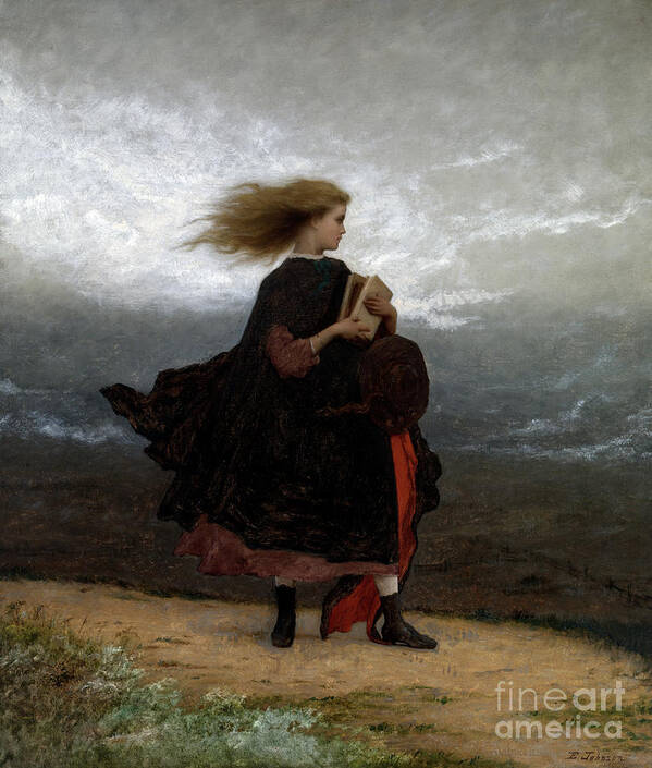 The Girl I Left Behind Me Poster featuring the painting The Girl I Left Behind Me, 1872 by Eastman Johnson