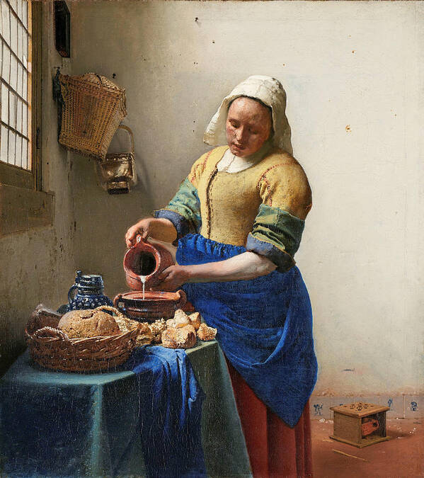 Baroque Poster featuring the painting The milkmaid #23 by Lagra Art