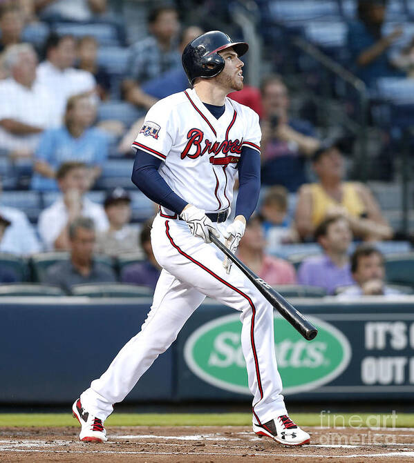 Atlanta Poster featuring the photograph Freddie Freeman by Mike Zarrilli