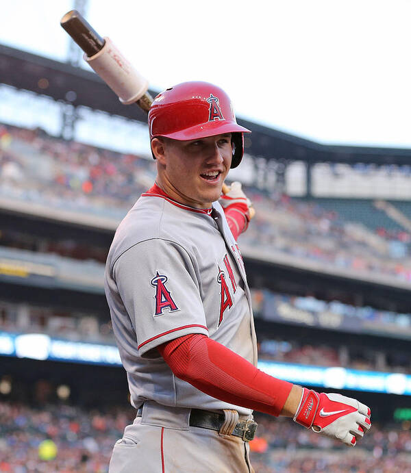 On-deck Circle Poster featuring the photograph Mike Trout by Leon Halip
