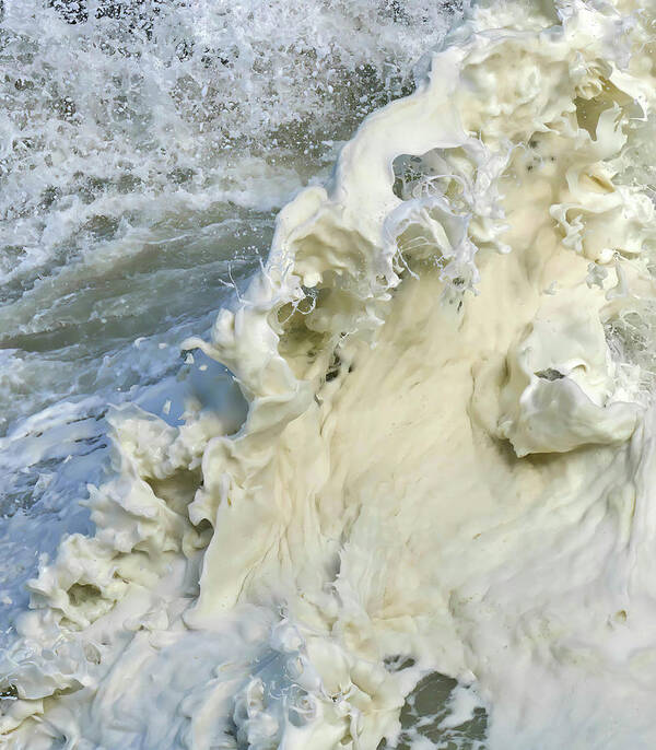 Florence Poster featuring the photograph Abstract details of ocean foam, by Steve Estvanik