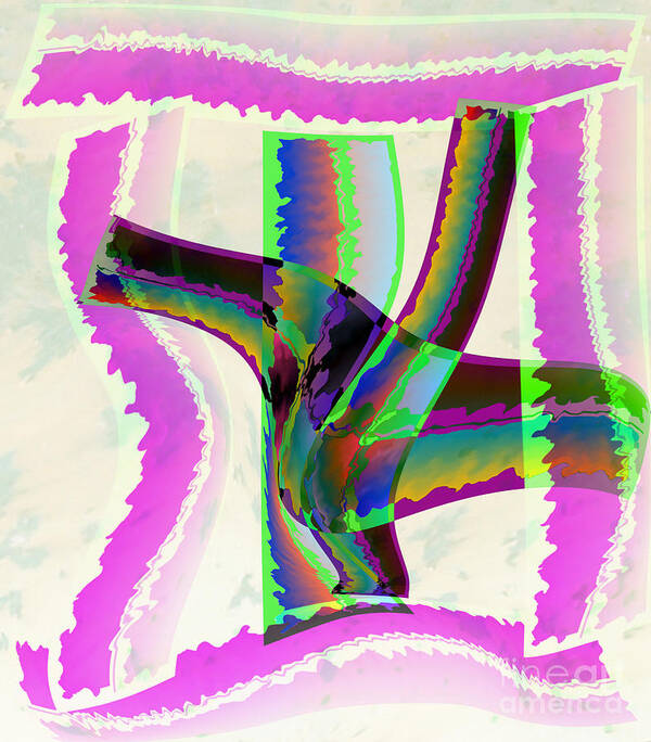 Ribbons Poster featuring the digital art Abstract Ribbons by Kae Cheatham