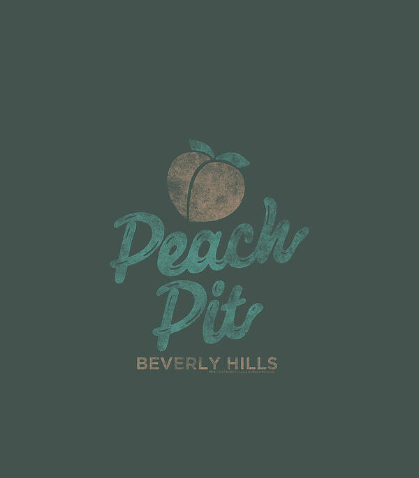Beverly Hills 90210 Peach Pit Logo Poster featuring the digital art Beverly Hills 90210 Peach Pit Logo by Gethin Aoibhe