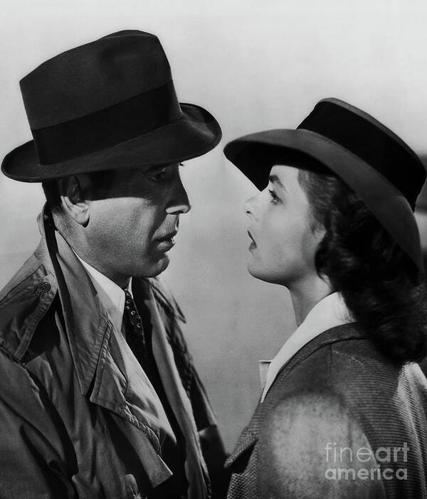 Casablanca Poster featuring the photograph Bogey And Bergman Casablanca 1942 by Doc Braham