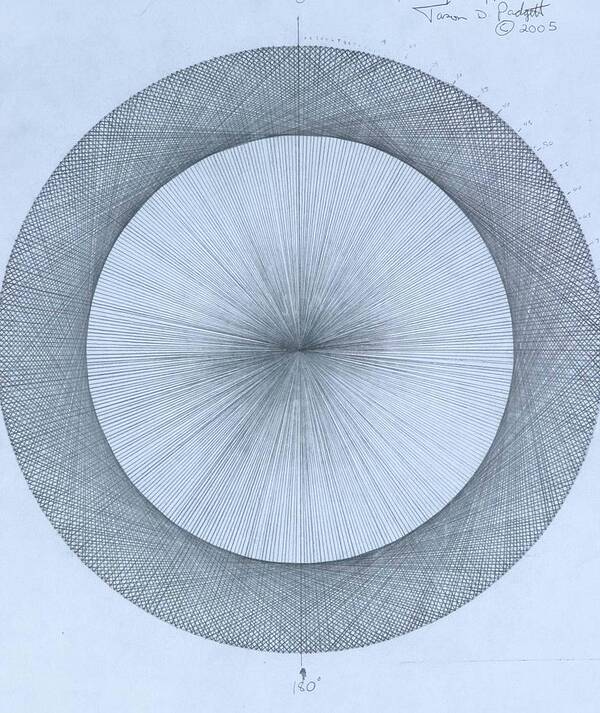 Circle Poster featuring the drawing Circles do not exist one degree by Jason Padgett