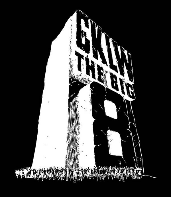 Cklw The Big 8 Logo In White - Allows Fabric To Show Through Areas. Poster featuring the digital art CKLW White Logo by Big8Radio