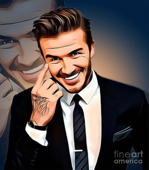 David Beckham Art Poster by Mgs Odong - Fine Art America