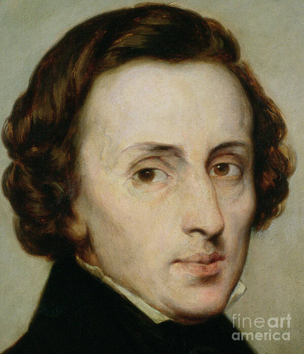 Chopin Poster featuring the painting Frederic Chopin by Ary Scheffer by Stanislas Stattler