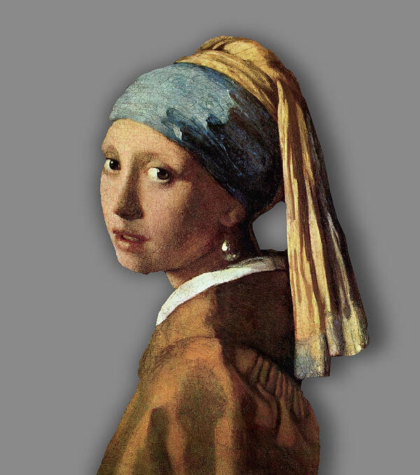 Johannes Vermeer Poster featuring the painting Girl with a Pearl Earring By Johannes Vermeer T-Shirt by Tony Rubino