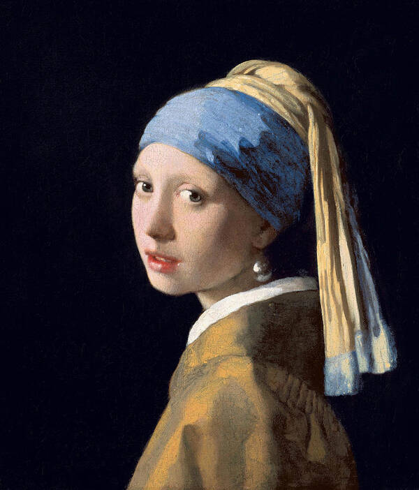 Jan Vermeer Poster featuring the painting Girl with a Pearl Earring, circa 1665 by Jan Vermeer