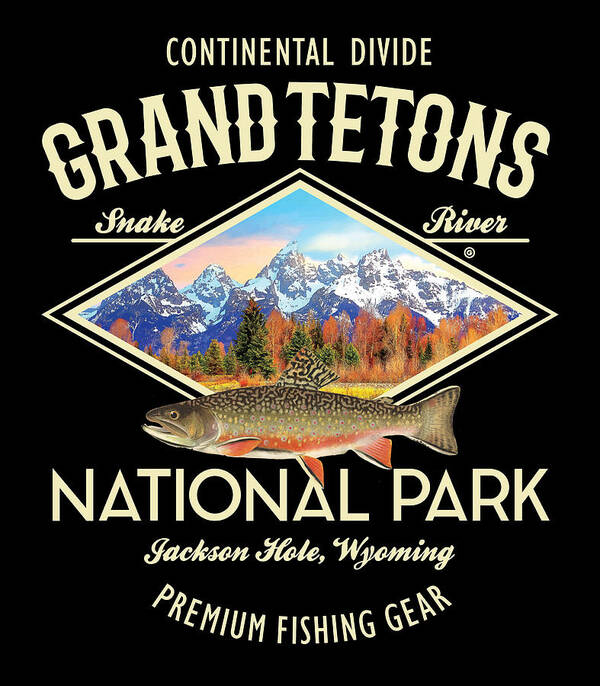 Tetons Poster featuring the digital art Grand Tetons National Park by Gary Grayson
