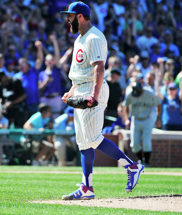 People Poster featuring the photograph Jake Arrieta by David Banks