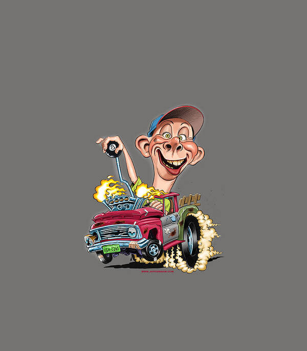 Jeff Dunham Bubba J Hot Rod Pick Up Truck Poster by Emrei Elean - Pixels
