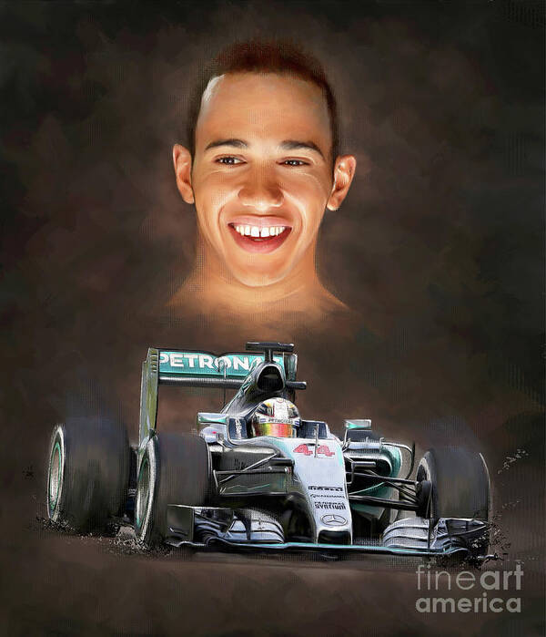 Lewis Hamilton - World Champion Poster by Linton Hart - Fine Art America