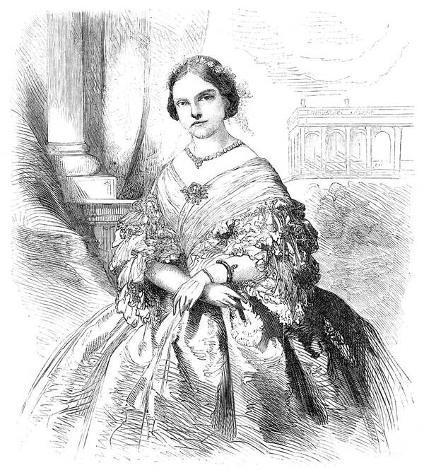 1859 Poster featuring the drawing Maria Clotilde by Granger