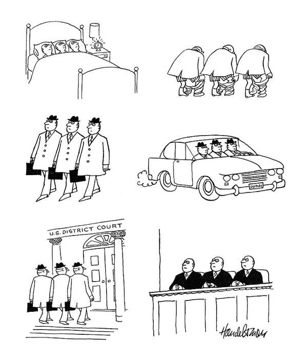 Captionless Poster featuring the drawing New Yorker June 22, 1981 by JB Handelsman