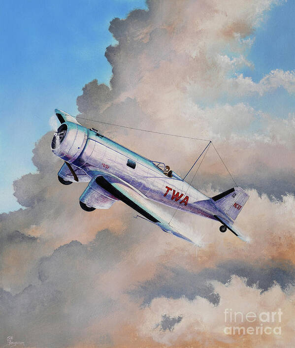 Aviation Poster featuring the painting Northrop Alpha by Steve Ferguson