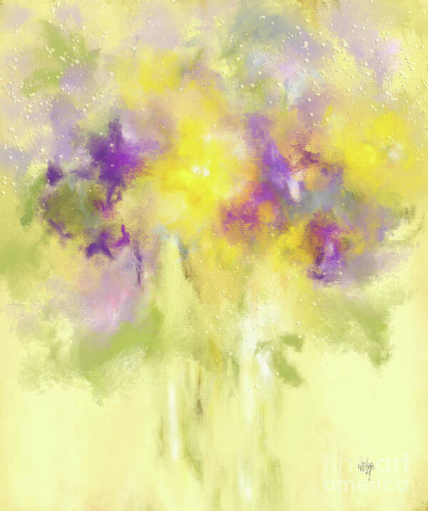 Flowers Poster featuring the digital art Pastel Bouquet by Lois Bryan