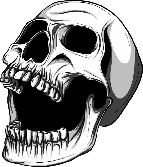 Spooky Skull Charcoal Drawing 9592687 Vector Art at Vecteezy, Charcoal  Drawing 