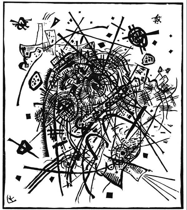 Wassily Poster featuring the drawing Small Worlds - Kleine Welten 8 - high resolution - digitally enhanced by Kandinskij