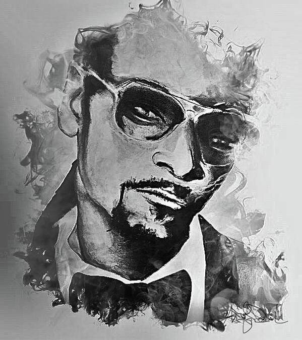  Poster featuring the painting Snoop by Angie ONeal