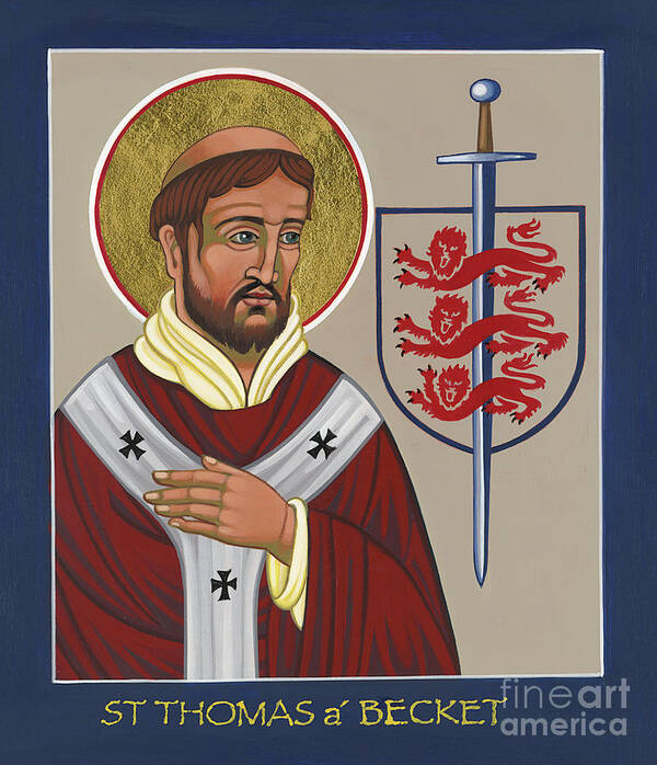 St Thomas A' Becket Poster featuring the painting St. Thomas a' Becket by William Hart McNichols