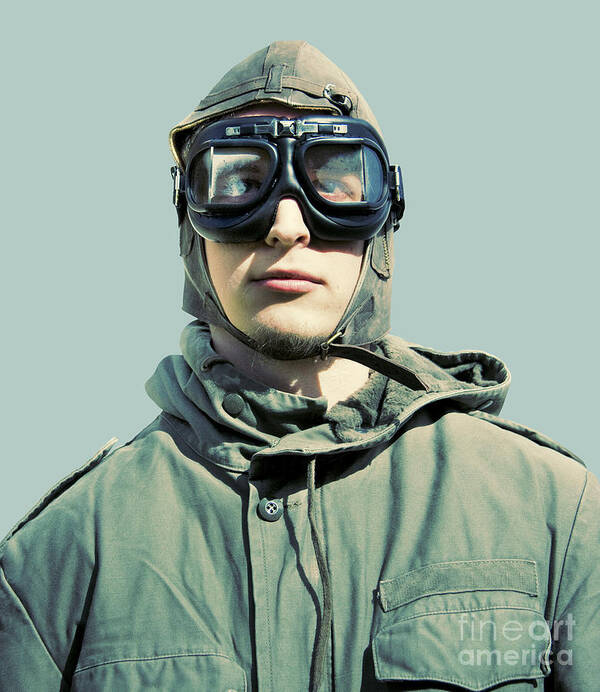 Military Poster featuring the photograph Stylised Squadron Captain by Jorgo Photography