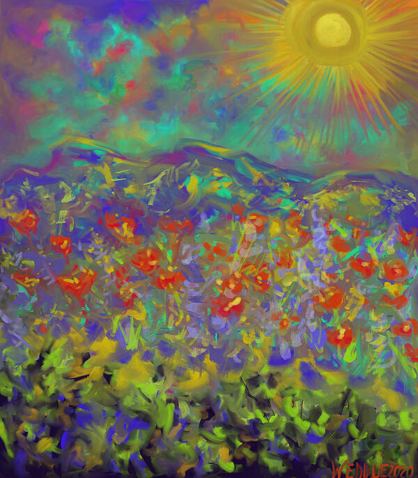 Summer Poster featuring the digital art Summer by Angela Weddle