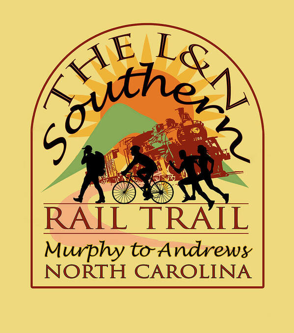 Train Poster featuring the photograph The L and N Southern Rail Trail Runners Cyclists Hikers by Debra and Dave Vanderlaan