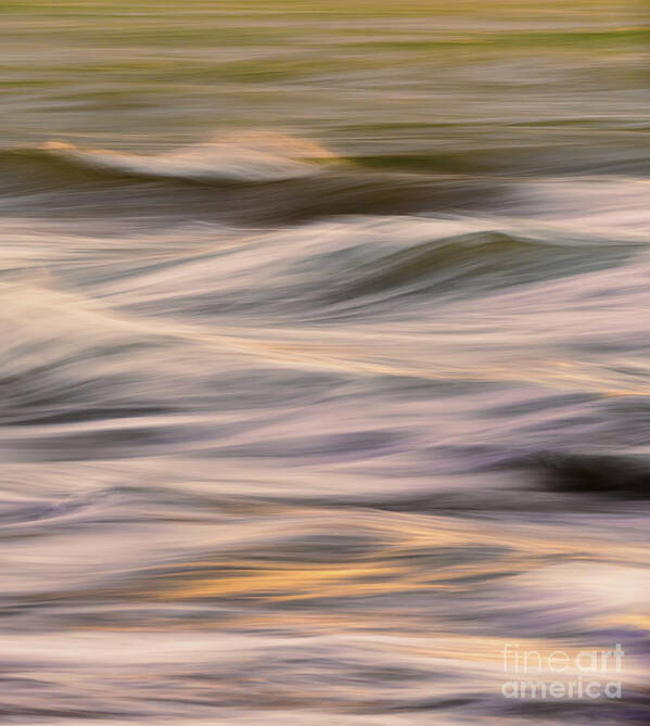 Waves Poster featuring the photograph Waves Motion Layers at Sunset by Mike Reid