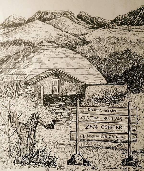 Zen Center Poster featuring the painting Zen Center by James RODERICK