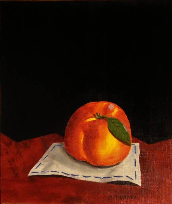 Peach Poster featuring the painting A Peach by Melvin Turner