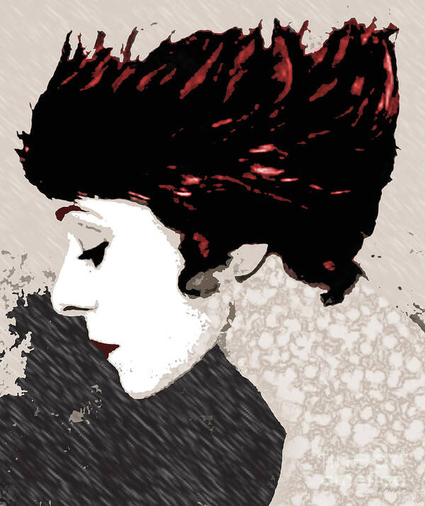 Alla Nazimova Poster featuring the digital art Alla Nazimova by Deena Athans