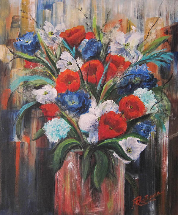 Floral Poster featuring the painting Flower Pride by Roberta Rotunda