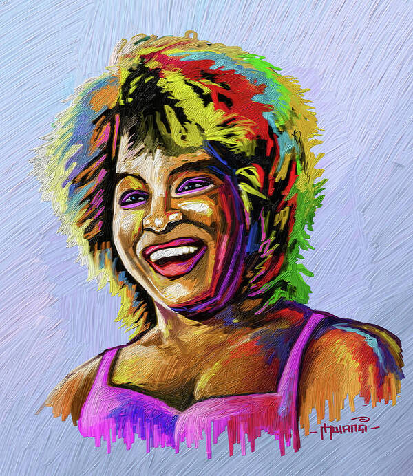 Tina Turner Poster featuring the painting Tina Turner by Anthony Mwangi
