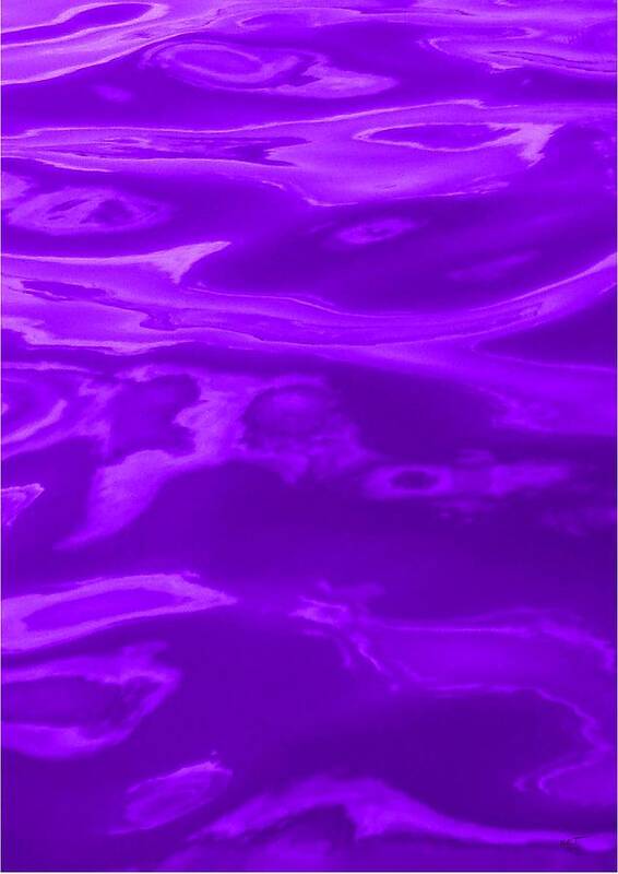 Multi Panel Poster featuring the photograph Colored Wave Purple Panel Three by Stephen Jorgensen