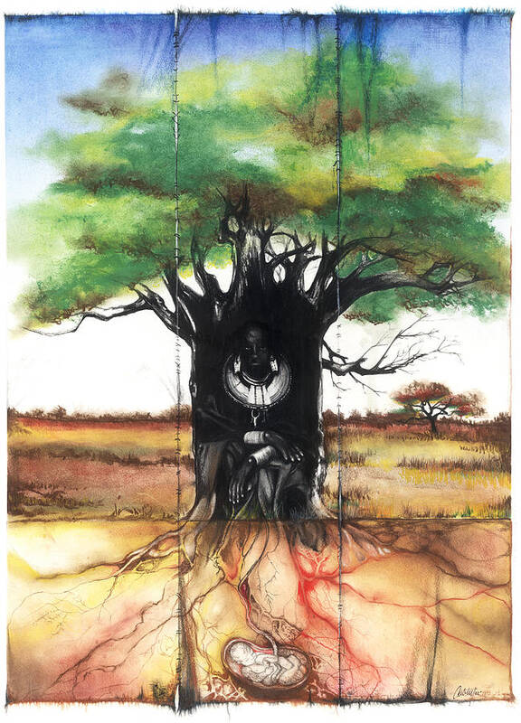 Family Poster featuring the mixed media Family Tree by Anthony Burks Sr