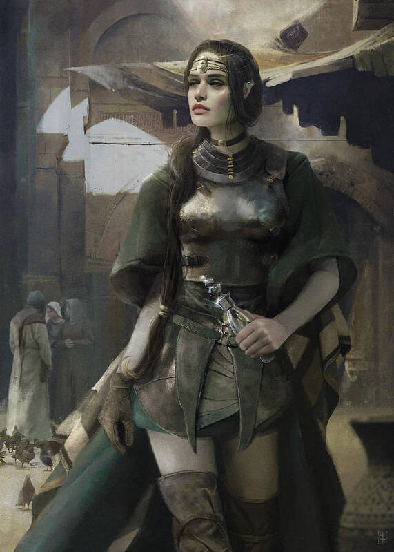 Female Poster featuring the painting Phial by Eve Ventrue