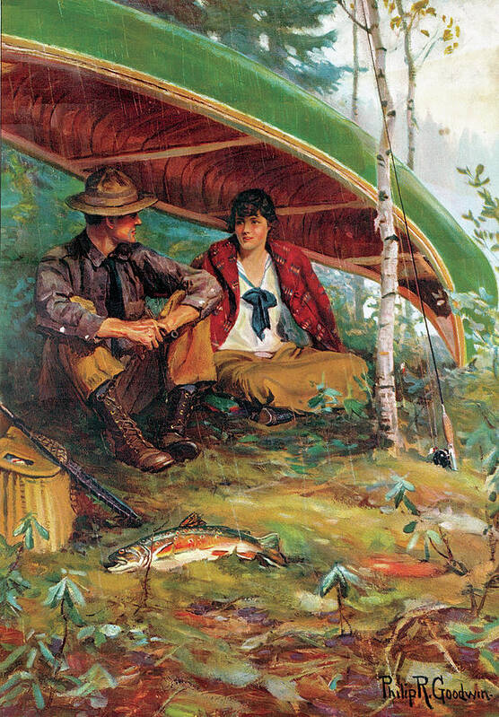 Outdoor Poster featuring the painting Taking Cover by Philip R Goodwin