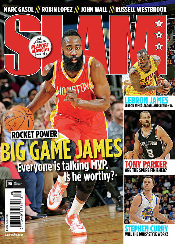 James Harden Poster featuring the photograph Rocket Power: Big Game James SLAM Cover by Getty Images