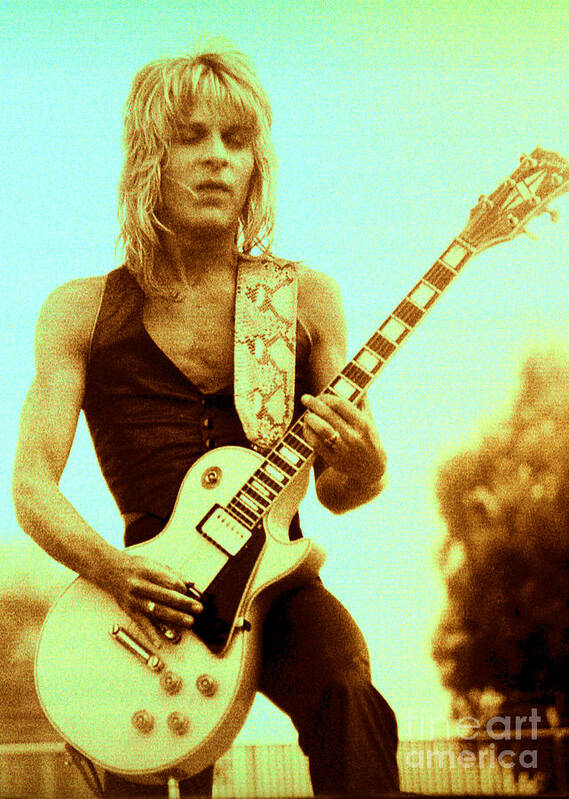 Concert Photos For Sale Poster featuring the photograph Randy Rhoads - Day on the Green Oakland CA July 4th 1981 #2 by Daniel Larsen