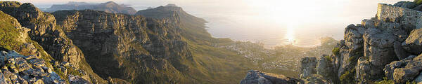 Photography Poster featuring the photograph High Angle View Of A Coastline, Camps by Panoramic Images