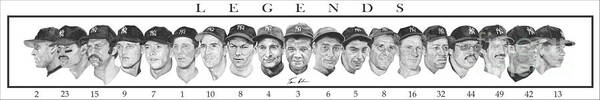 New York Yankees Poster featuring the painting Yankees by Tamir Barkan