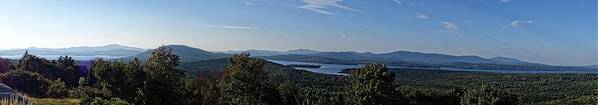 Lake Poster featuring the photograph Rangeley Lake Sunset Panoramic by Russ Considine