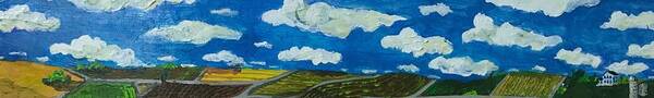 Clouds Poster featuring the painting Rural View by Jame hayes