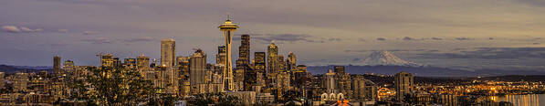 Seattle Poster featuring the photograph Seattle Panorama by Jonathan Davison