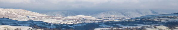 Panorama Poster featuring the photograph Winter hill panorama by Lukasz Ryszka